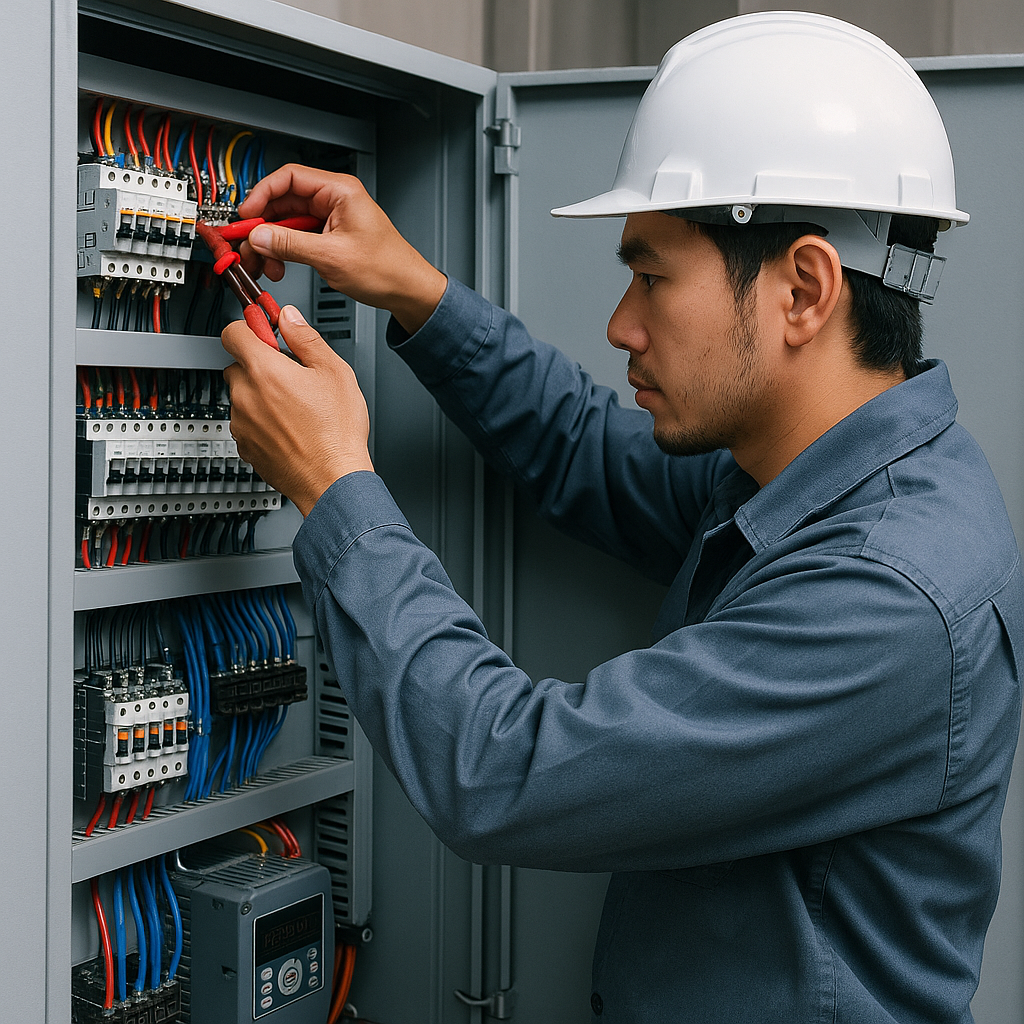 Shindomei Vietnam lắp đặt hệ thống tủ điện công nghiệp chuẩn Nhật Bản.