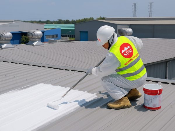 Thi công sơn chống nóng mái tôn nhà máy – Giải pháp giảm nhiệt & tiết kiệm năng lượng