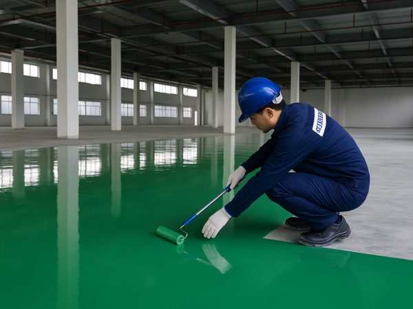 Thi công sàn bê tông tăng cứng & sơn line nhà xe – Giải pháp bền đẹp cho khu công nghiệp