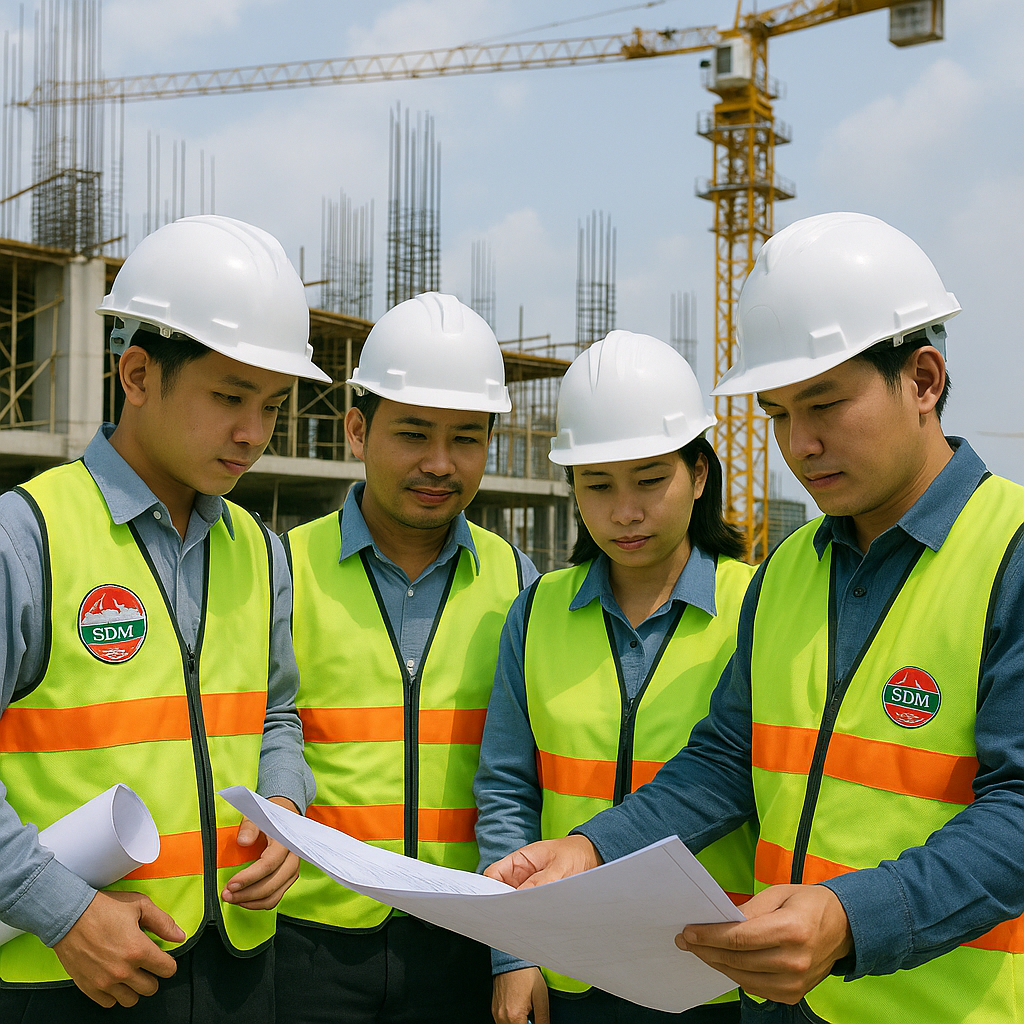 Đội giám sát Shindomei Vietnam kiểm tra an toàn thi công